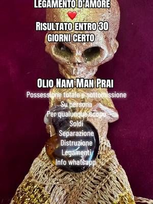 Legamento d’amore con esito immediato per contatto diretto oppure a distanza 30 giorni massimo. 3500 euro più iva per maggiori info ascolta le playlist oppure contattami su whatsapp #legamentodamore #nammanprai #possessione #dominio